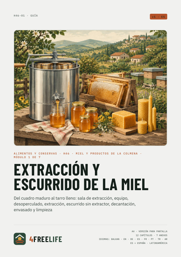 Extracción y escurrido de la miel