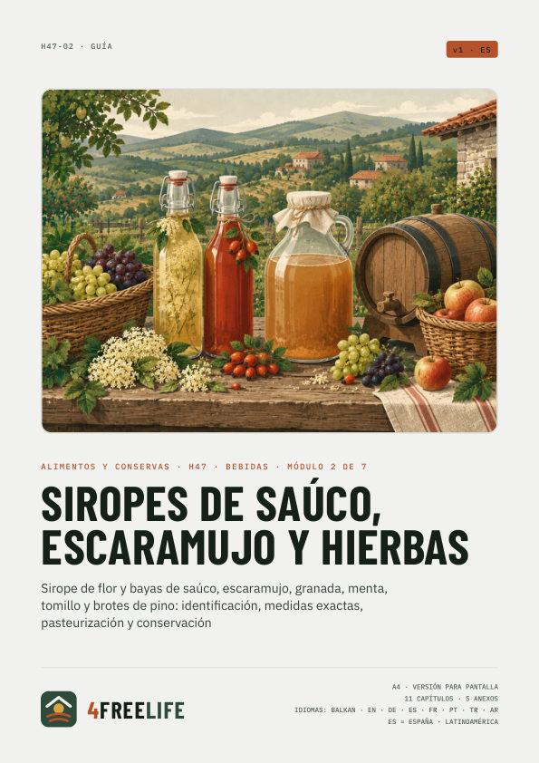 Siropes de saúco, escaramujo y hierbas