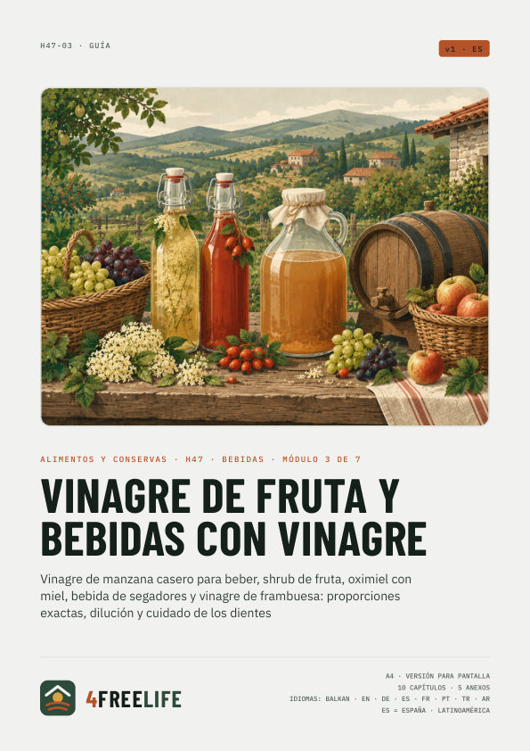 Vinagre de fruta y bebidas con vinagre