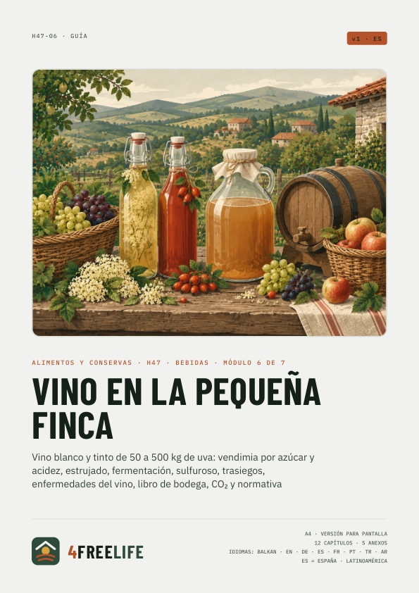 Vino en la pequeña finca