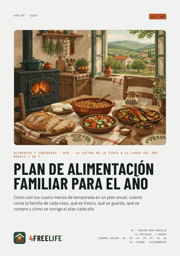 Plan de alimentación familiar para el año