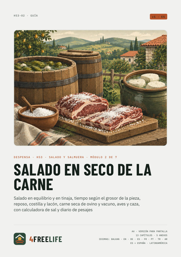 Salado en seco de la carne