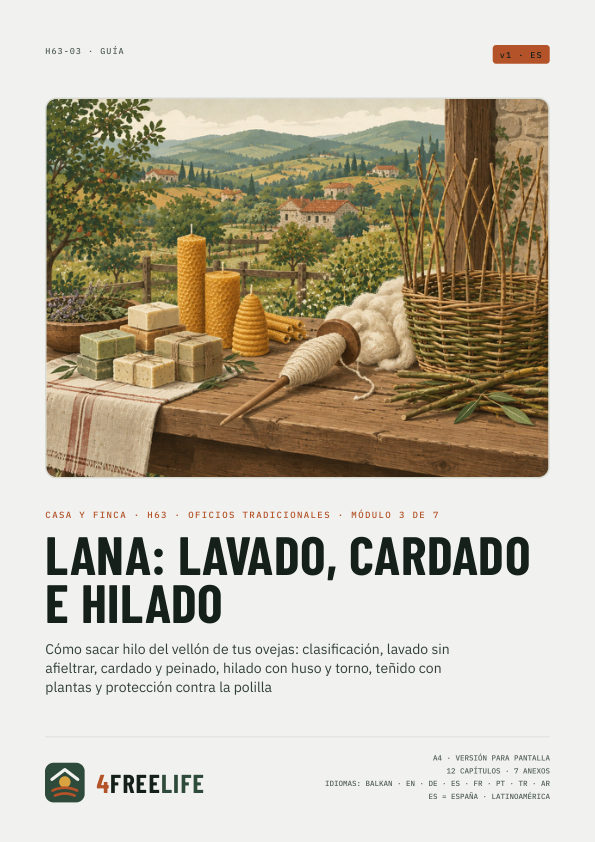 Lana: lavado, cardado e hilado
