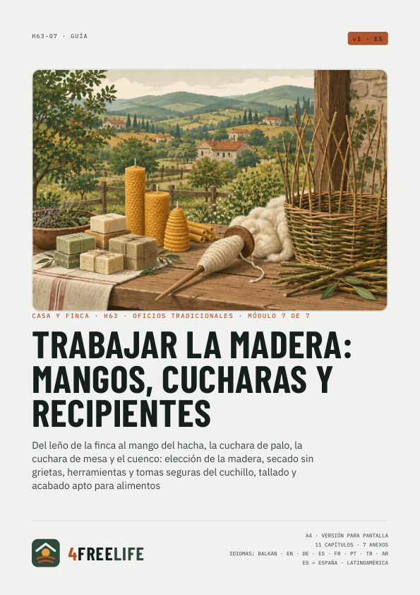 Trabajar la madera: mangos, cucharas y recipientes