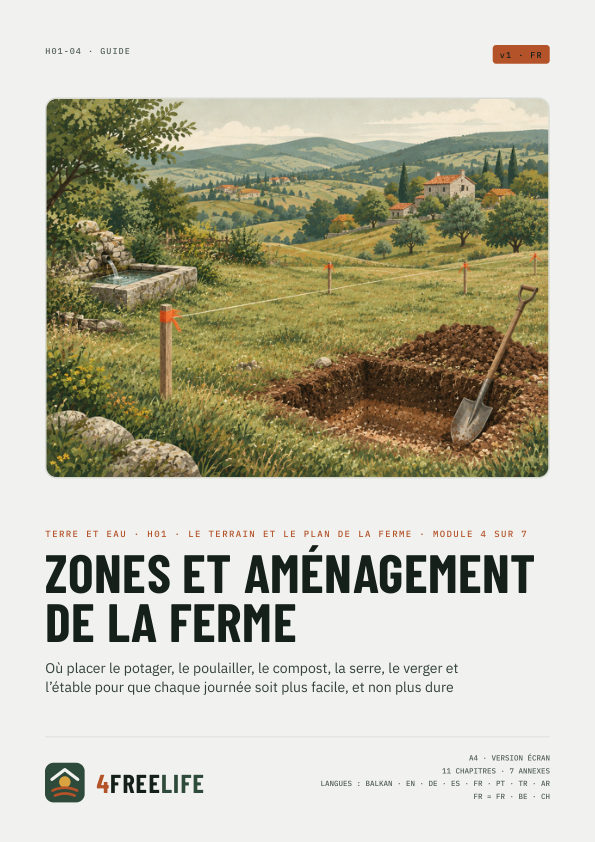 Zones et aménagement de la ferme