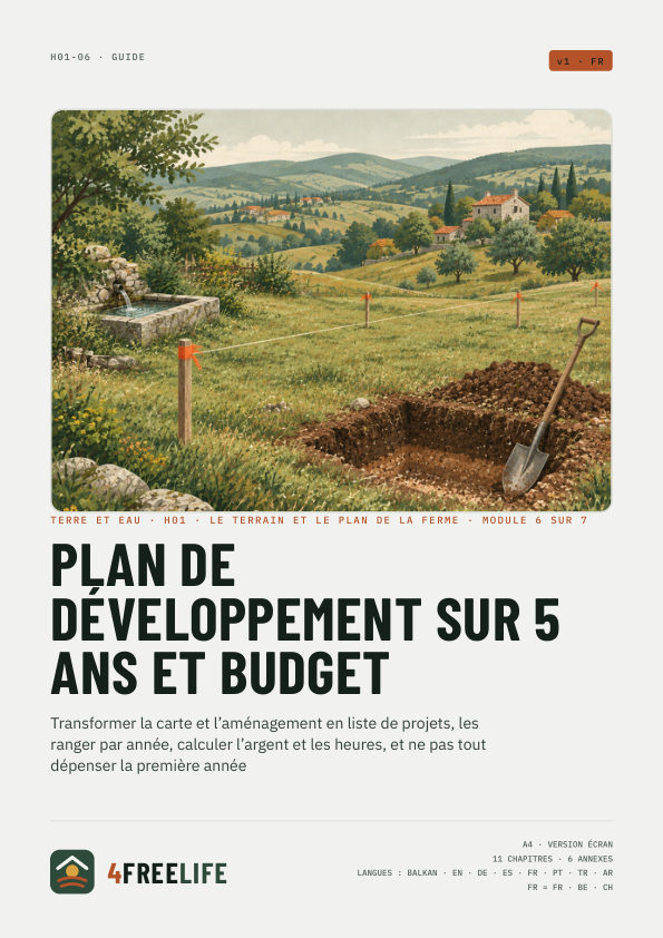 Plan de développement sur 5 ans et budget