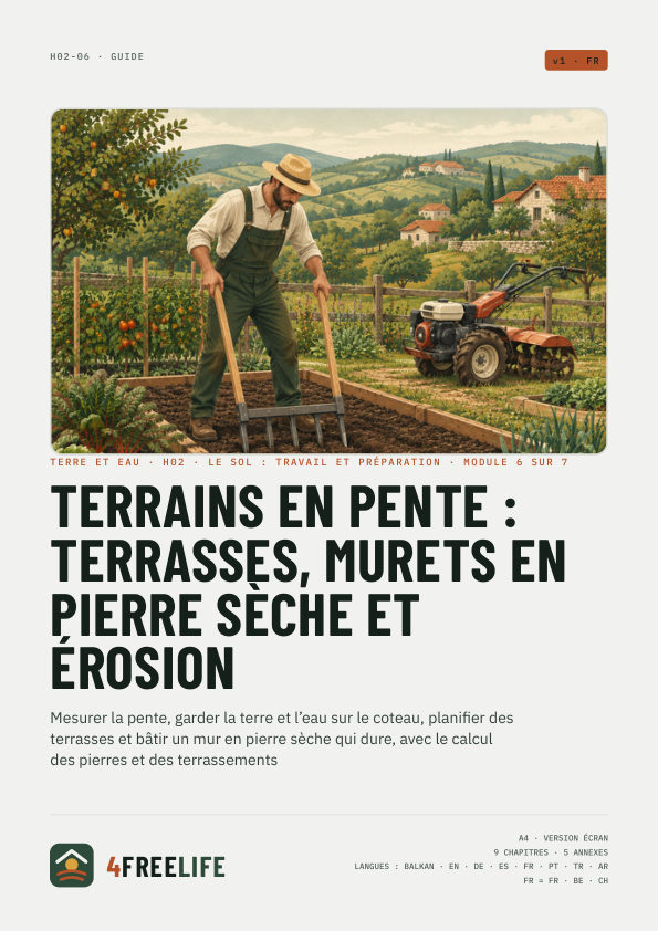 Terrains en pente : terrasses, murets en pierre sèche et érosion