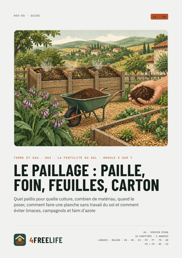 Le paillage : paille, foin, feuilles, carton