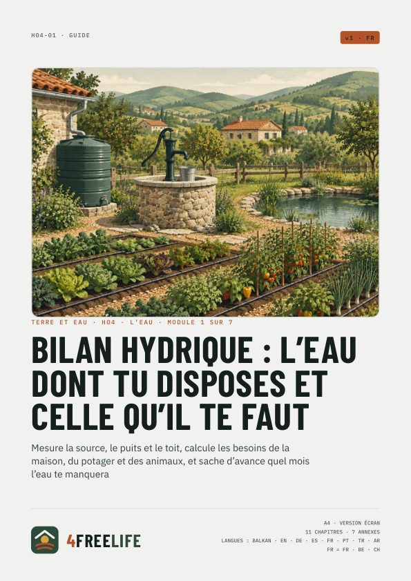 Bilan hydrique : l’eau dont tu disposes et celle qu’il te faut