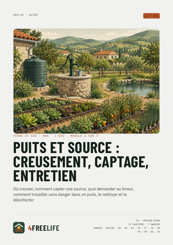 Puits et source : creusement, captage, entretien