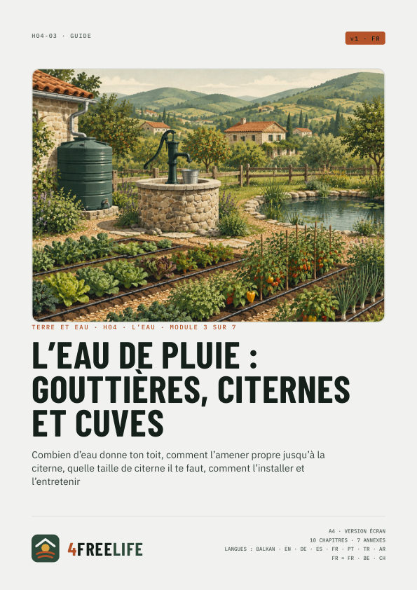 L’eau de pluie : gouttières, citernes et cuves