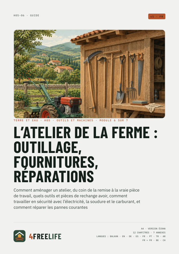 L’atelier de la ferme : outillage, fournitures, réparations
