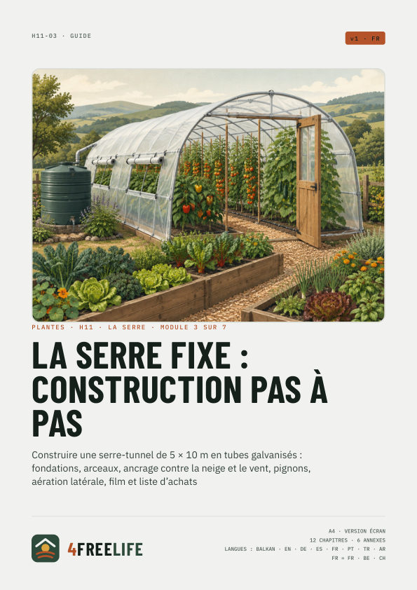 La serre fixe : construction pas à pas