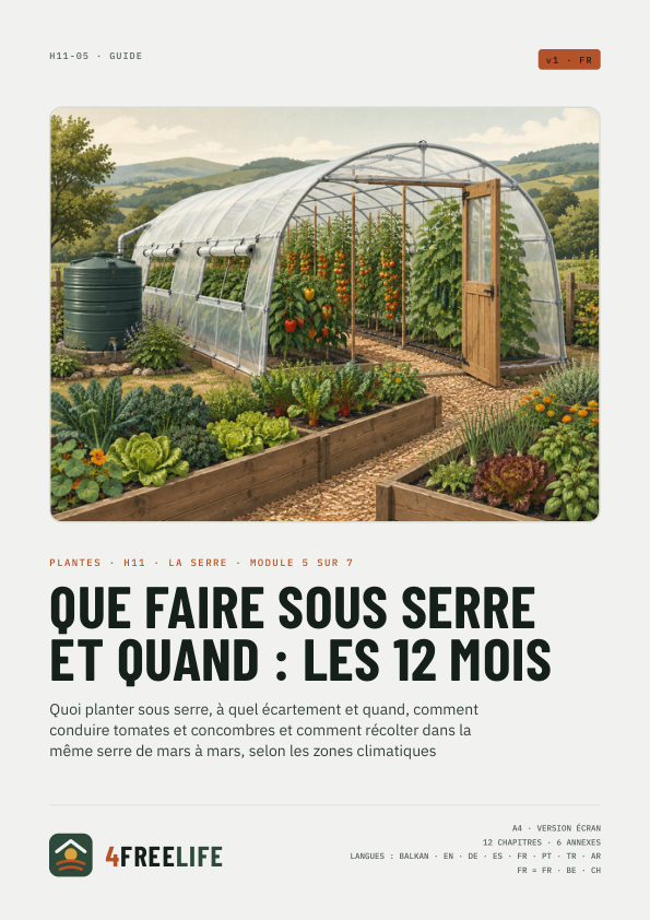 Que faire sous serre et quand : les 12 mois