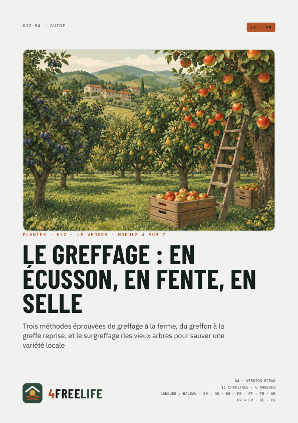 Le greffage : en écusson, en fente, en selle