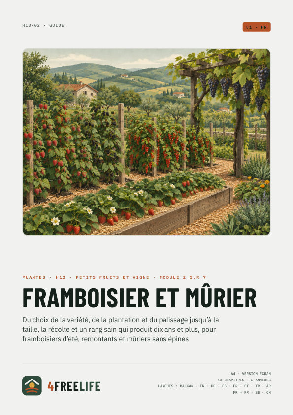 Framboisier et mûrier