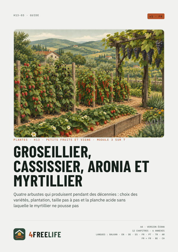 Groseillier, cassissier, aronia et myrtillier