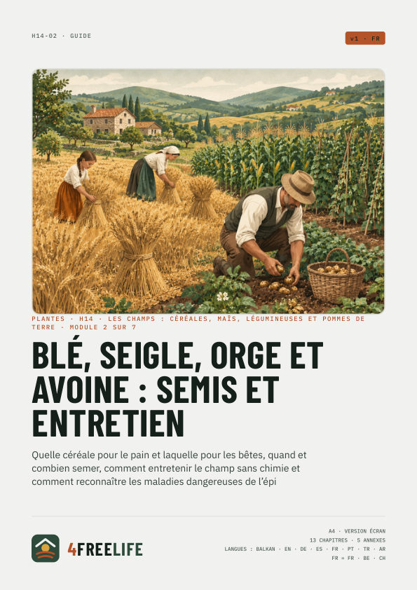 Blé, seigle, orge et avoine : semis et entretien