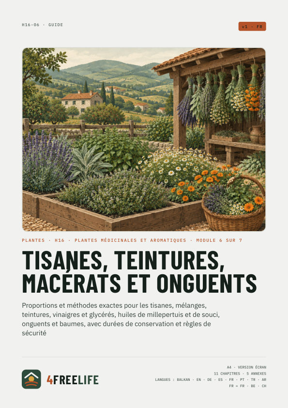 Tisanes, teintures, macérats et onguents