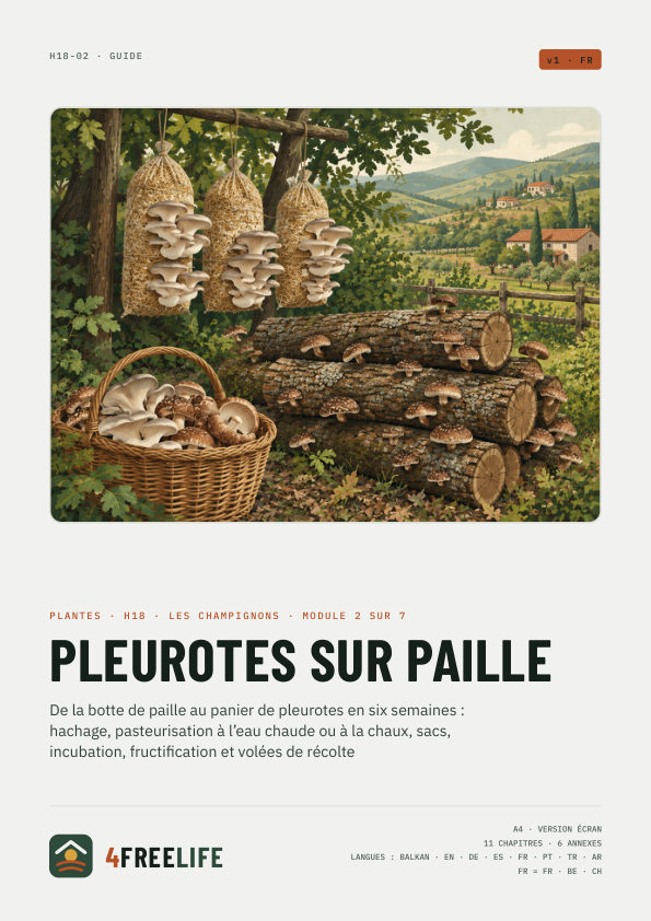 Pleurotes sur paille