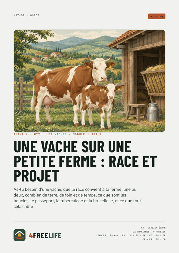 Une vache sur une petite ferme : race et projet