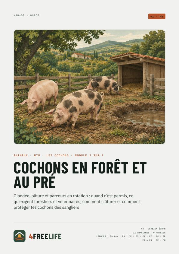 Cochons en forêt et au pré