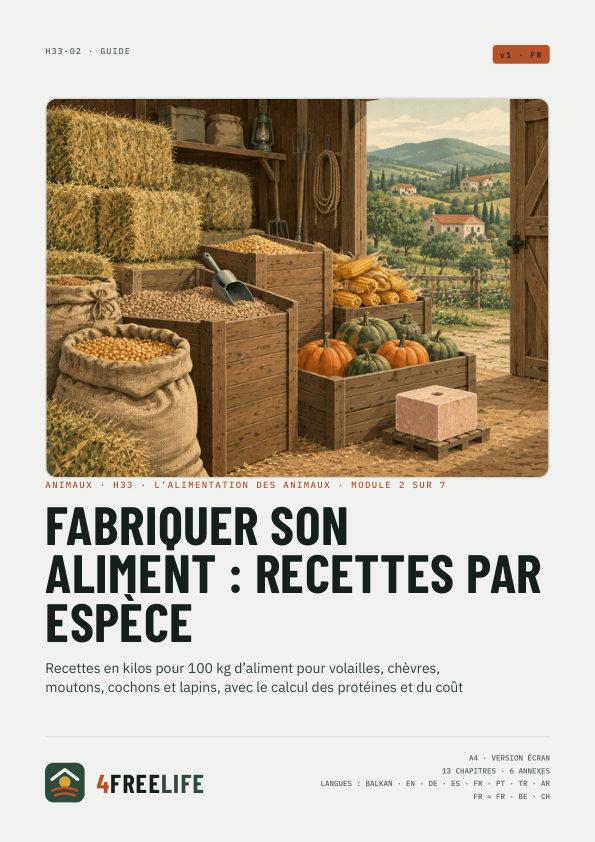 Fabriquer son aliment : recettes par espèce