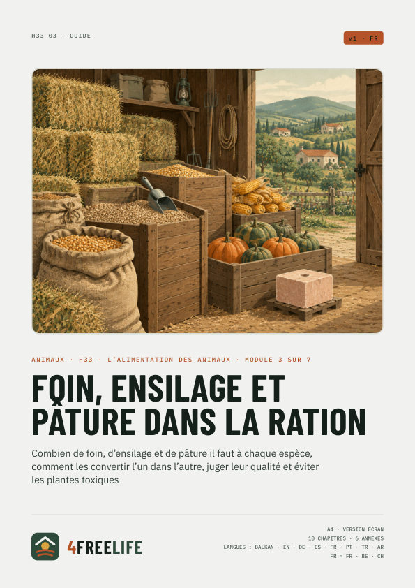 Foin, ensilage et pâture dans la ration