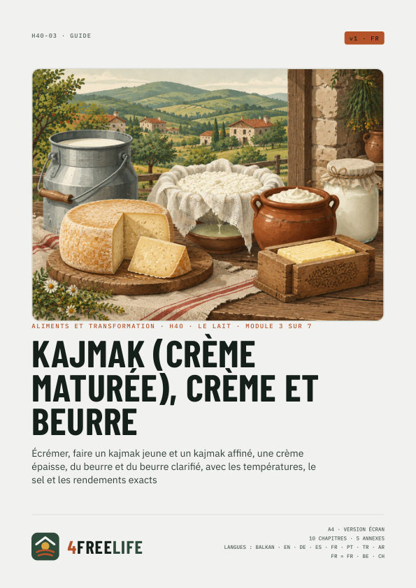 Kajmak (crème maturée), crème et beurre