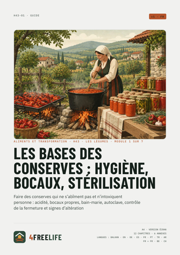 Les bases des conserves : hygiène, bocaux, stérilisation