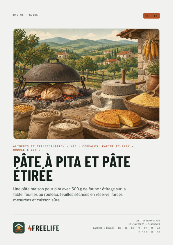 Pâte à pita et pâte étirée