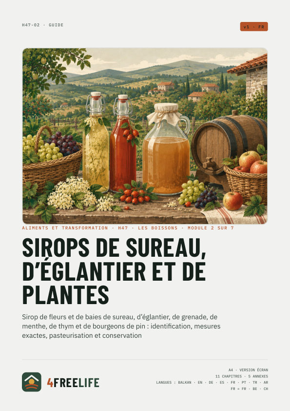 Sirops de sureau, d’églantier et de plantes