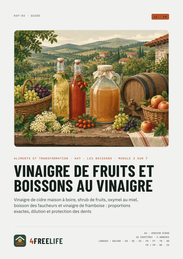 Vinaigre de fruits et boissons au vinaigre