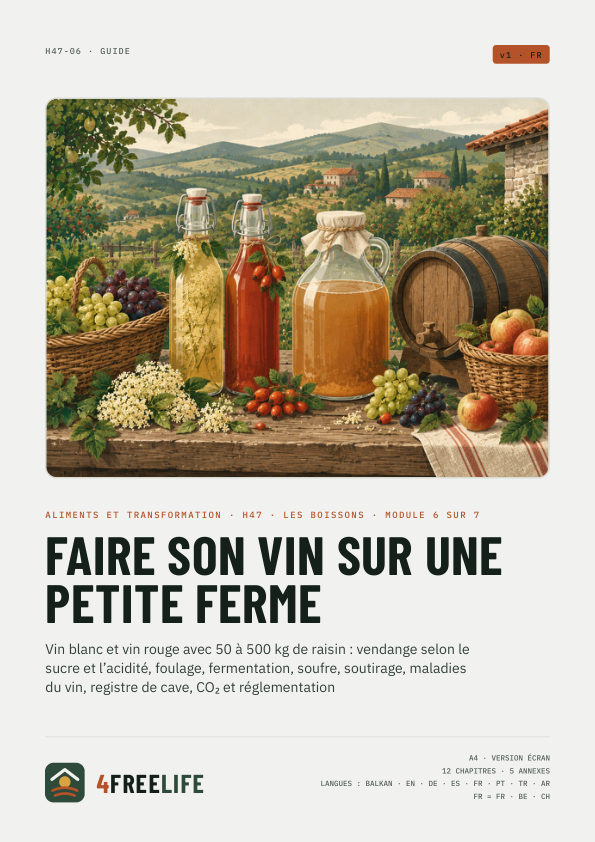 Faire son vin sur une petite ferme
