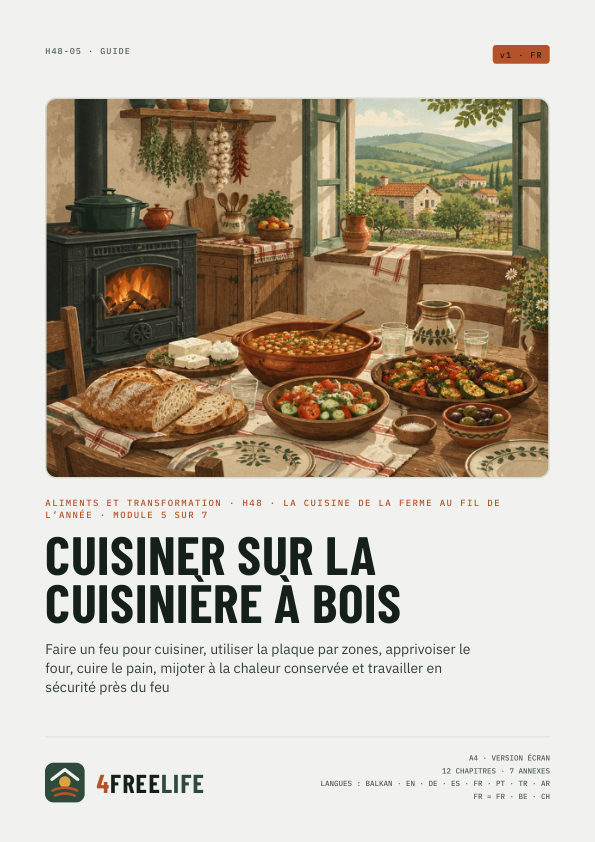 Cuisiner sur la cuisinière à bois
