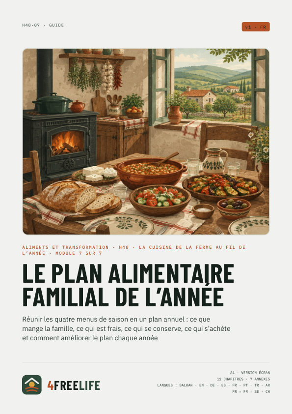 Le plan alimentaire familial de l’année