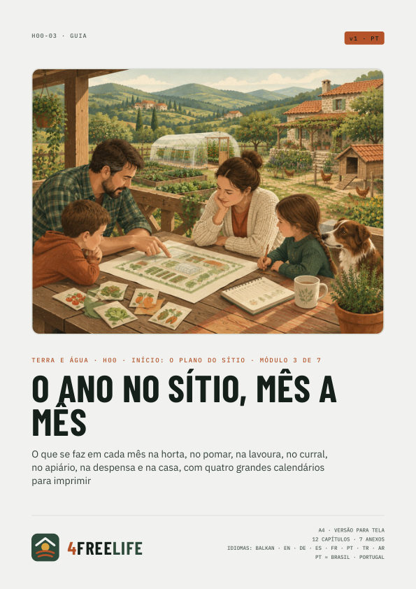 O ano no sítio, mês a mês