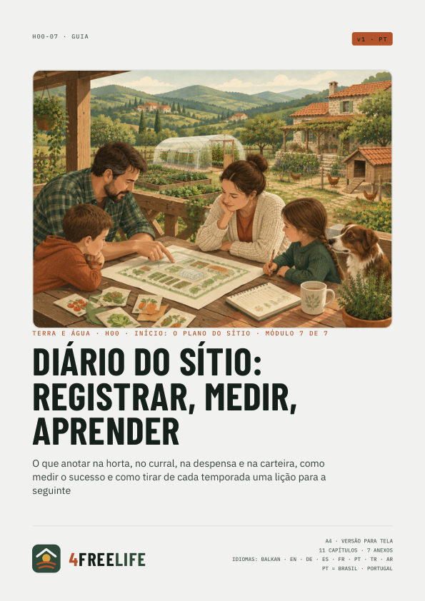 Diário do sítio: registrar, medir, aprender