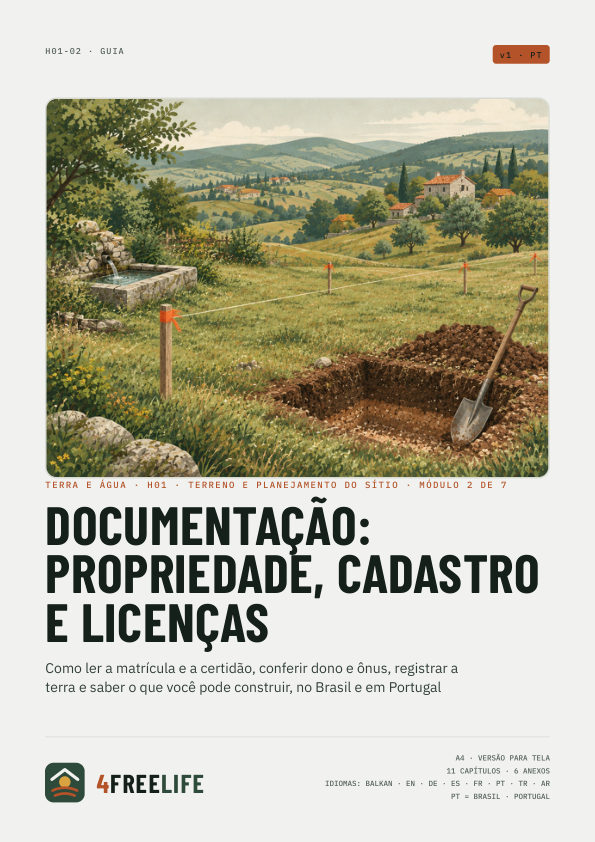 Documentação: propriedade, cadastro e licenças