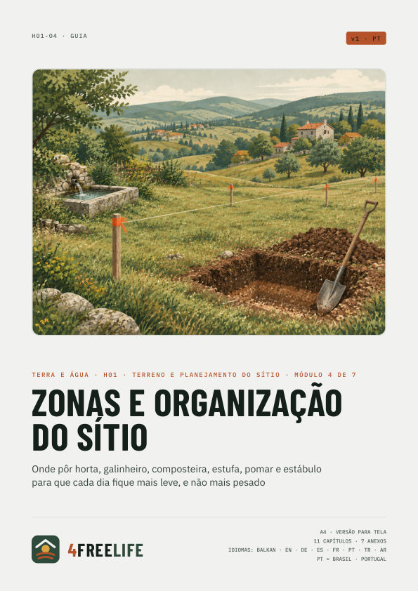 Zonas e organização do sítio