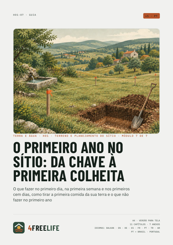 O primeiro ano no sítio: da chave à primeira colheita