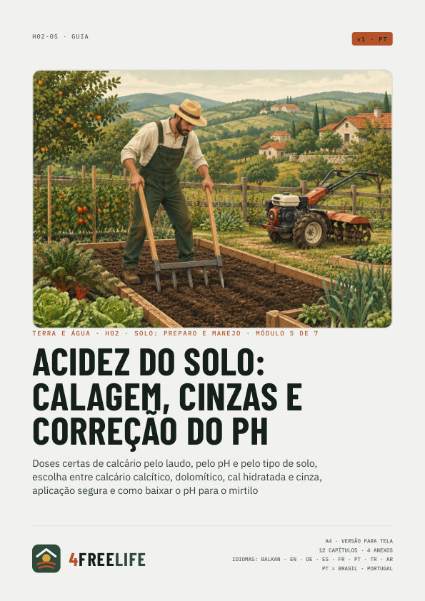 Acidez do solo: calagem, cinzas e correção do pH
