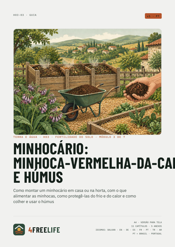Minhocário: minhoca-vermelha-da-califórnia e húmus