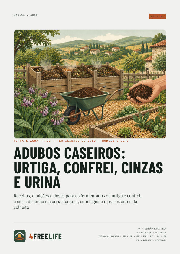 Adubos caseiros: urtiga, confrei, cinzas e urina