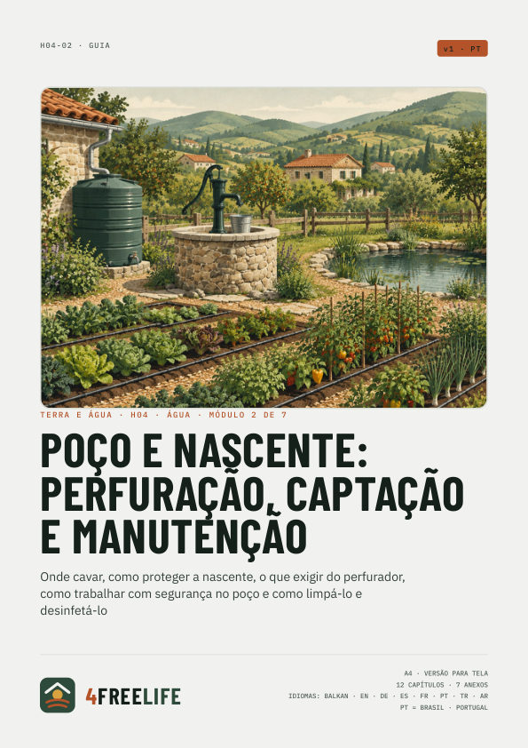 Poço e nascente: perfuração, captação e manutenção