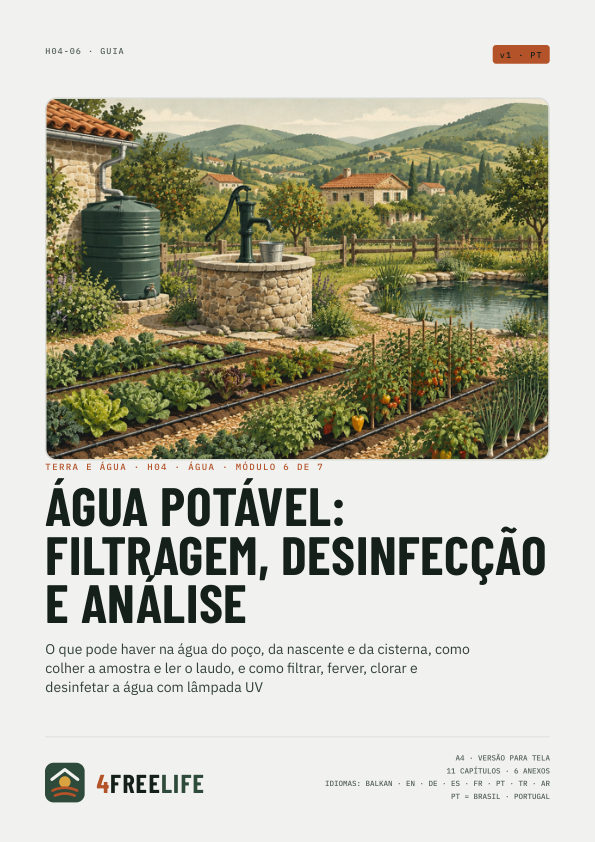 Água potável: filtragem, desinfecção e análise