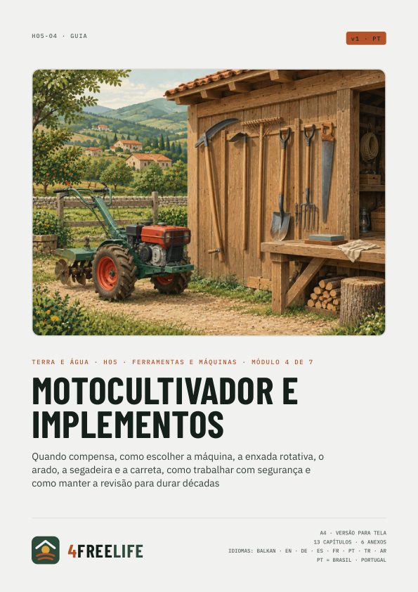 Motocultivador e implementos
