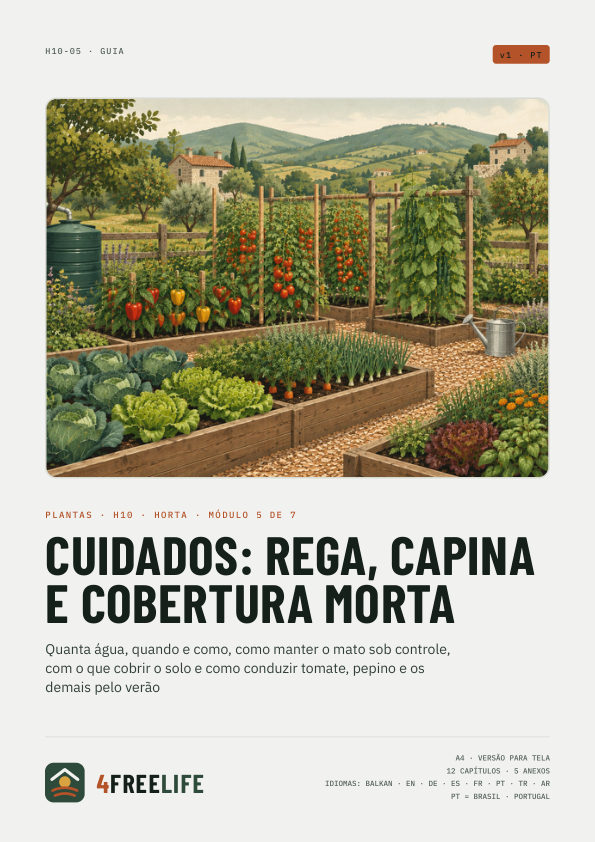 Cuidados: rega, capina e cobertura morta