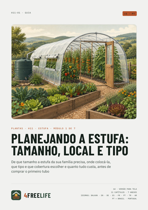 Planejando a estufa: tamanho, local e tipo
