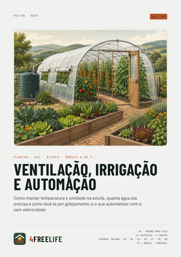 Ventilação, irrigação e automação